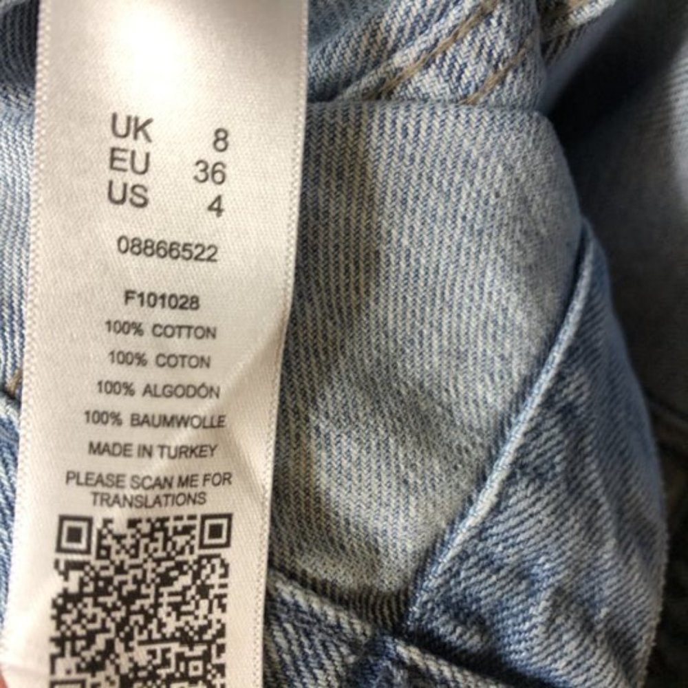 Asos Denim Womens Size 4 Crop Jean Jacket NEW - Picture 3 of 5